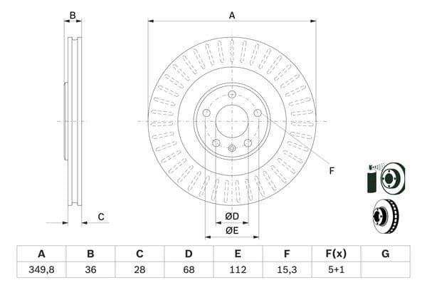 Bosch BD2642 Fren diski; arka küçük görsel 5