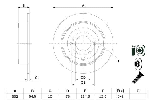 Bosch BD2644 Fren diski; arka küçük görsel 5