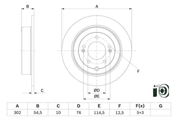 Bosch BD2646 Fren diski; arka küçük görsel 5