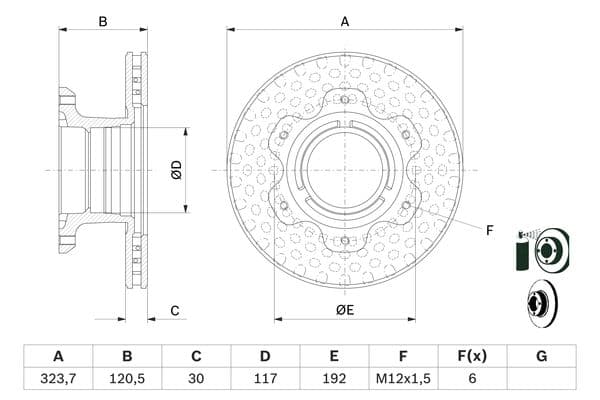 Bosch BD2649 Fren diski; arka küçük görsel 5
