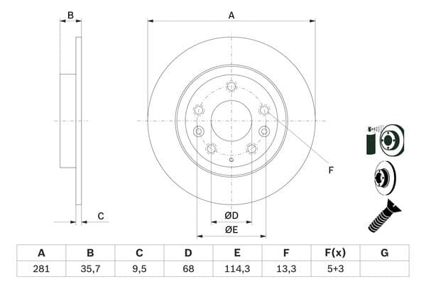 Bosch BD2656 Fren diski; arka küçük görsel 5