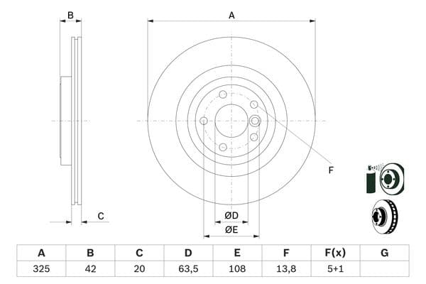 Bosch BD2662 Fren diski; arka küçük görsel 5