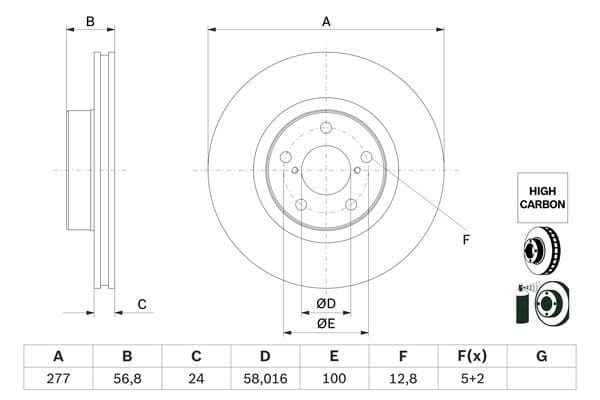 Bosch BD2701 Fren diski; ön 1