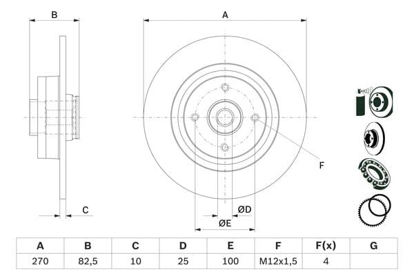 Bosch BD2703 Fren diski; arka küçük görsel 5