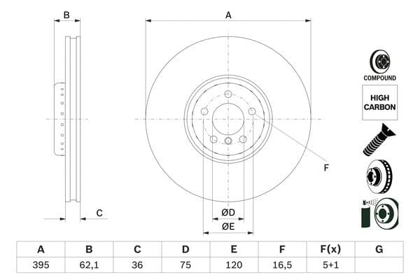 Bosch BD2730 Fren diski; ön 1