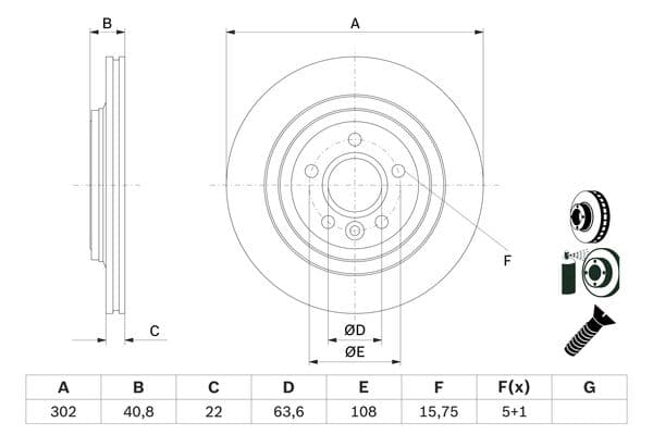 Bosch BD2731 Fren diski; arka 1