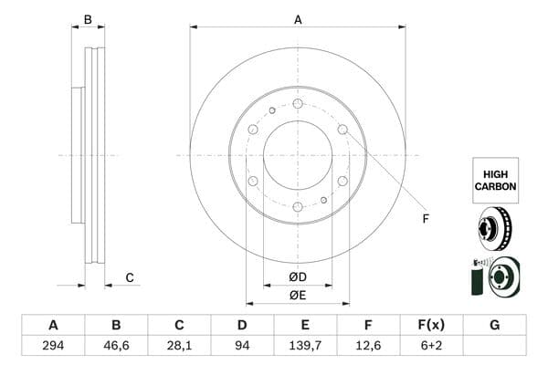 Bosch BD2739 Fren diski; ön 1