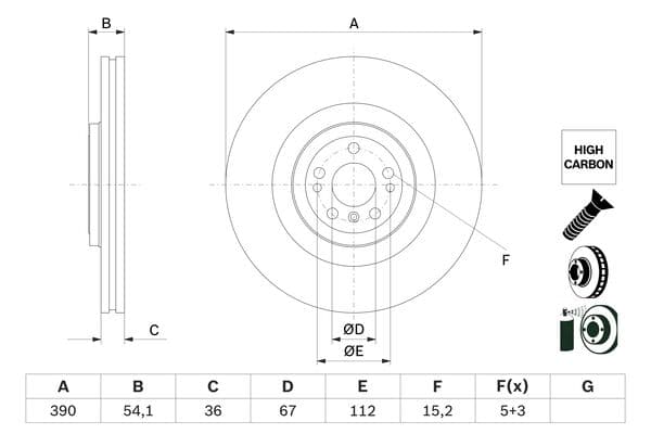 Bosch BD2742 Fren diski; ön 1