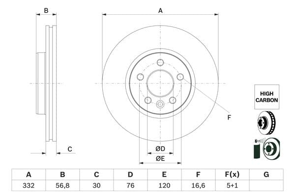 Bosch BD2749 Fren diski; ön küçük görsel 5