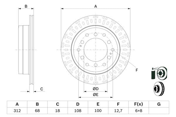 Bosch BD2752 Fren diski; arka küçük görsel 5