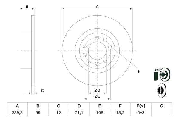 Bosch BD2753 Fren diski; arka 1