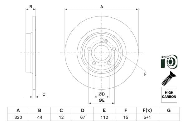 Bosch BD2758 Fren diski; arka küçük görsel 5