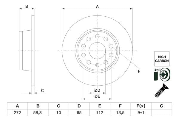 Bosch BD2768 Fren diski; arka küçük görsel 5
