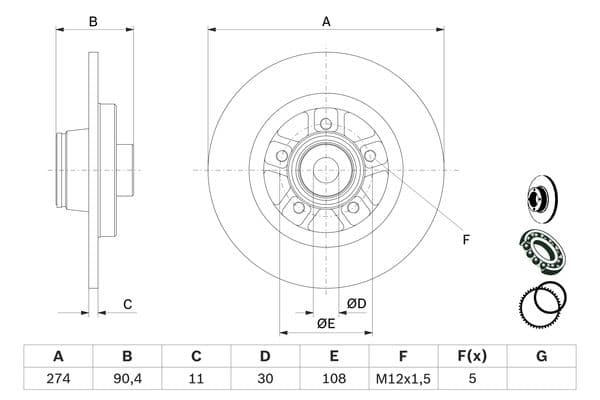 Bosch BD2775 Fren diski; arka 1