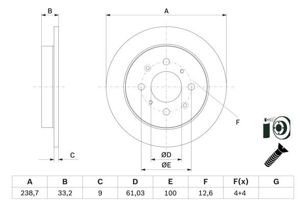 Bosch BD2779 Fren diski; arka 1