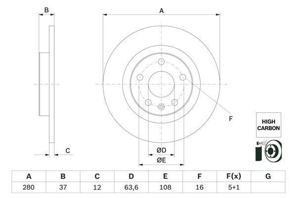 Bosch BD2786 Fren diski; arka 1