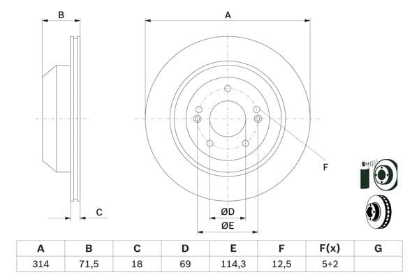 Bosch BD2788 Fren diski; arka küçük görsel 5