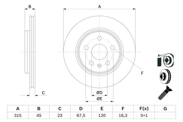 Bosch BD 2798 Fren diski; arka küçük görsel 5