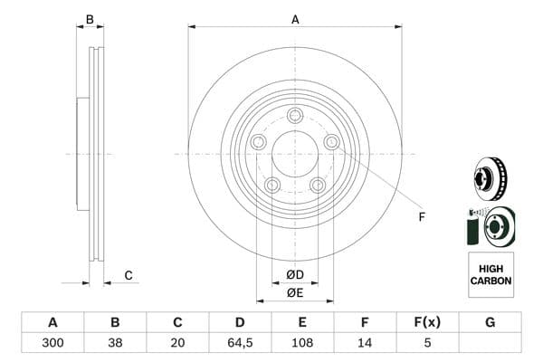 Bosch BD2812 Fren diski; arka küçük görsel 5