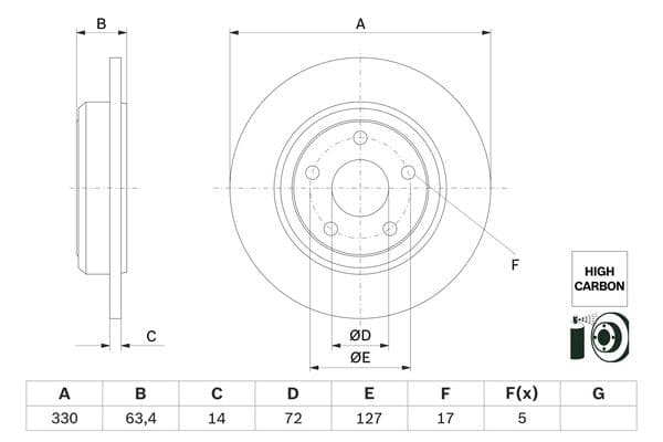 Bosch BD2834 Fren diski; arka 1