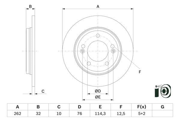 Bosch BD2873 Fren diski; arka 1