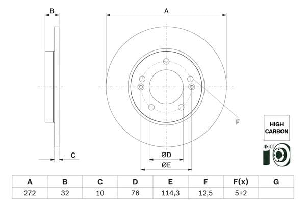 Bosch BD2874 Fren diski; arka küçük görsel 5