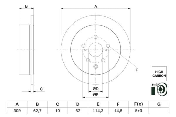 Bosch BD2905 Fren diski; arka 1