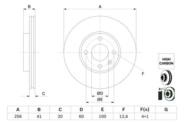 Bosch BD2927 Fren diski; ön küçük görsel 5