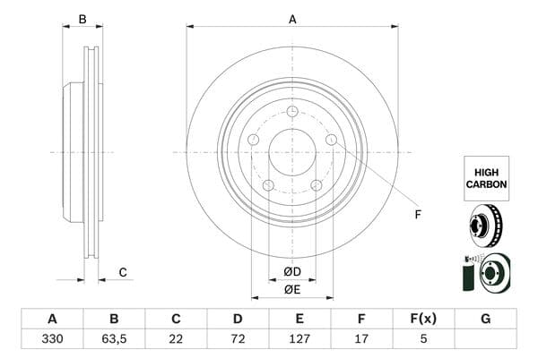 Bosch BD2928 Fren diski; arka küçük görsel 5