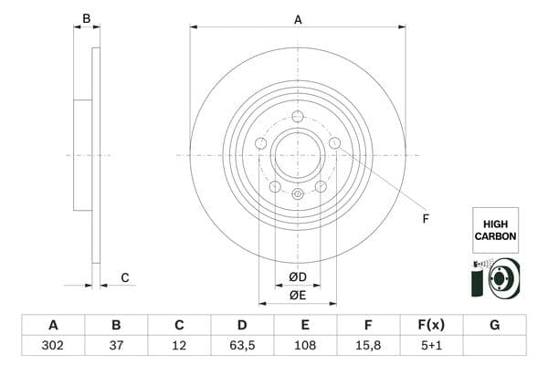 Bosch BD2942 Fren diski; arka küçük görsel 5