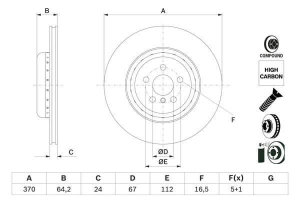Bosch BD2943 Fren diski; arka küçük görsel 5