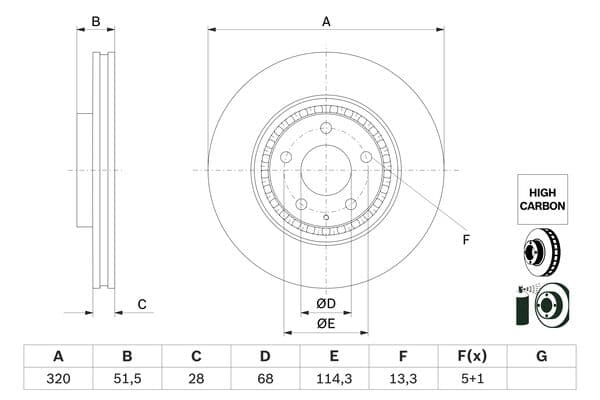 Bosch BD2946 Fren diski; ön küçük görsel 4