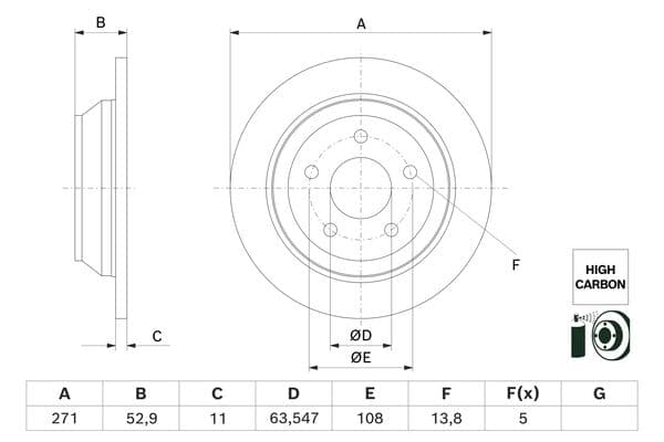Bosch BD3007 Fren diski; arka 1
