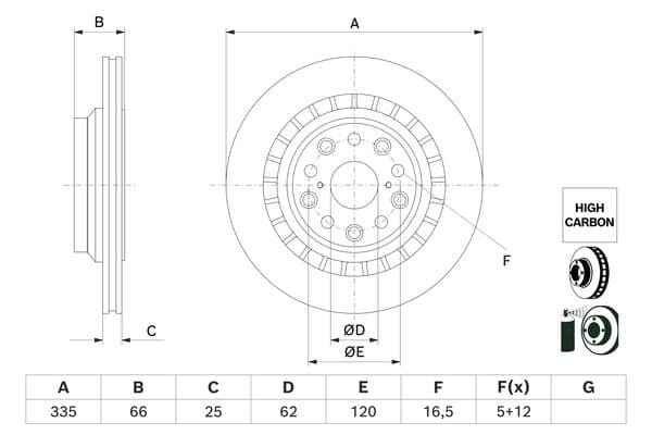 Bosch BD3017 Fren diski; arka küçük görsel 5