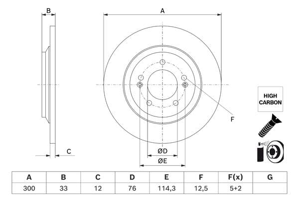 Bosch BD3246 Fren diski; arka küçük görsel 5