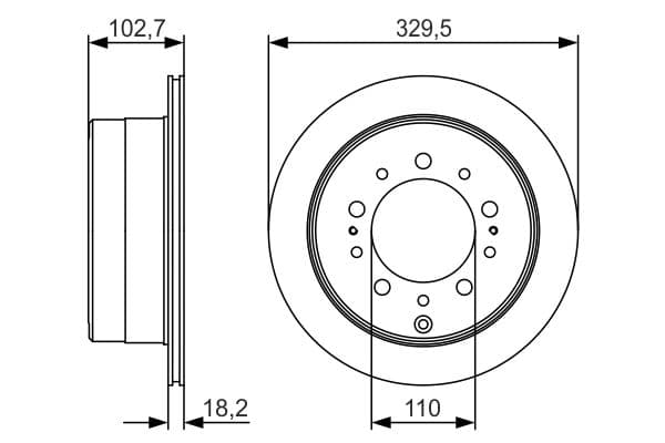 Bosch BD1750 Fren diski; arka küçük görsel 5