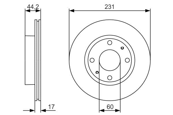 Bosch BD1758 Fren diski; ön 1