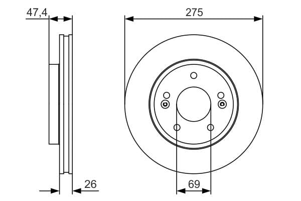 Bosch BD1761 Fren diski; ön küçük görsel 5