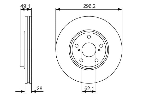Bosch BD1763 Fren diski; ön küçük görsel 5