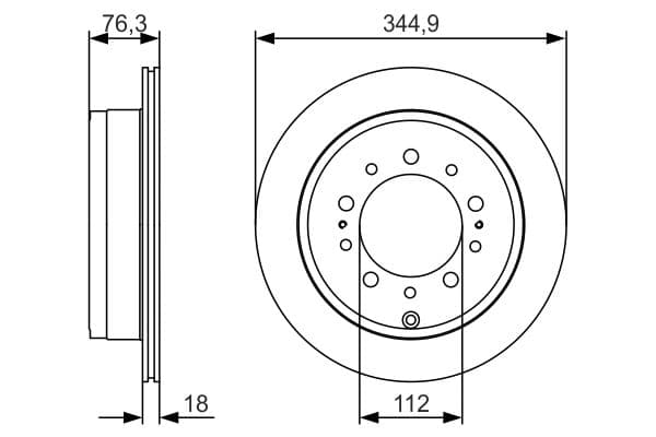 Bosch BD1767 Fren diski; arka küçük görsel 5