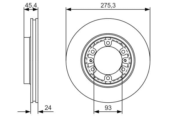 Bosch BD1775 Fren diski; ön küçük görsel 5