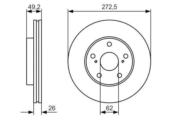 Bosch BD1780 Fren diski; ön küçük görsel 5