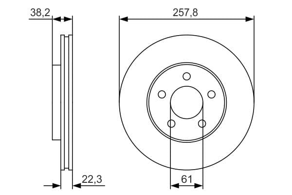 Bosch BD1791 Fren diski; ön küçük görsel 5