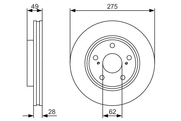 Bosch BD1793 Fren diski; ön küçük görsel 5