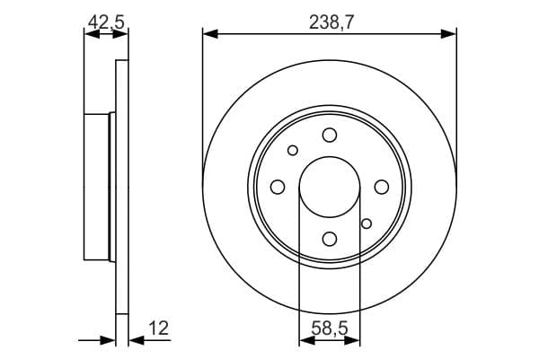 Bosch BD1864 Fren diski; ön küçük görsel 5