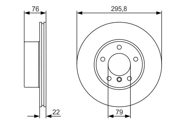 Bosch BD1871 Fren diski; ön küçük görsel 5