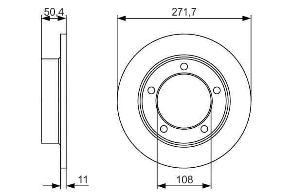 Bosch BD1872 Fren diski; ön küçük görsel 5