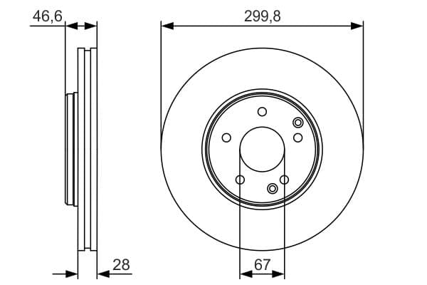 Bosch BD1876 Fren diski; ön küçük görsel 5