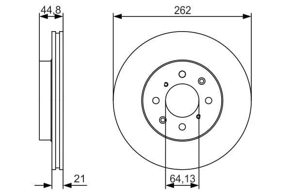 Bosch BD1877 Fren diski; ön küçük görsel 5