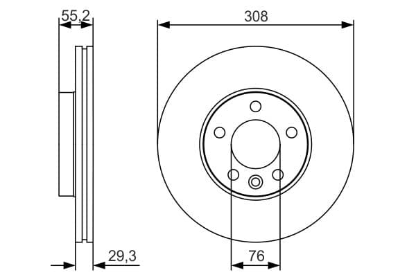 Bosch BD1880 Fren diski; ön küçük görsel 5